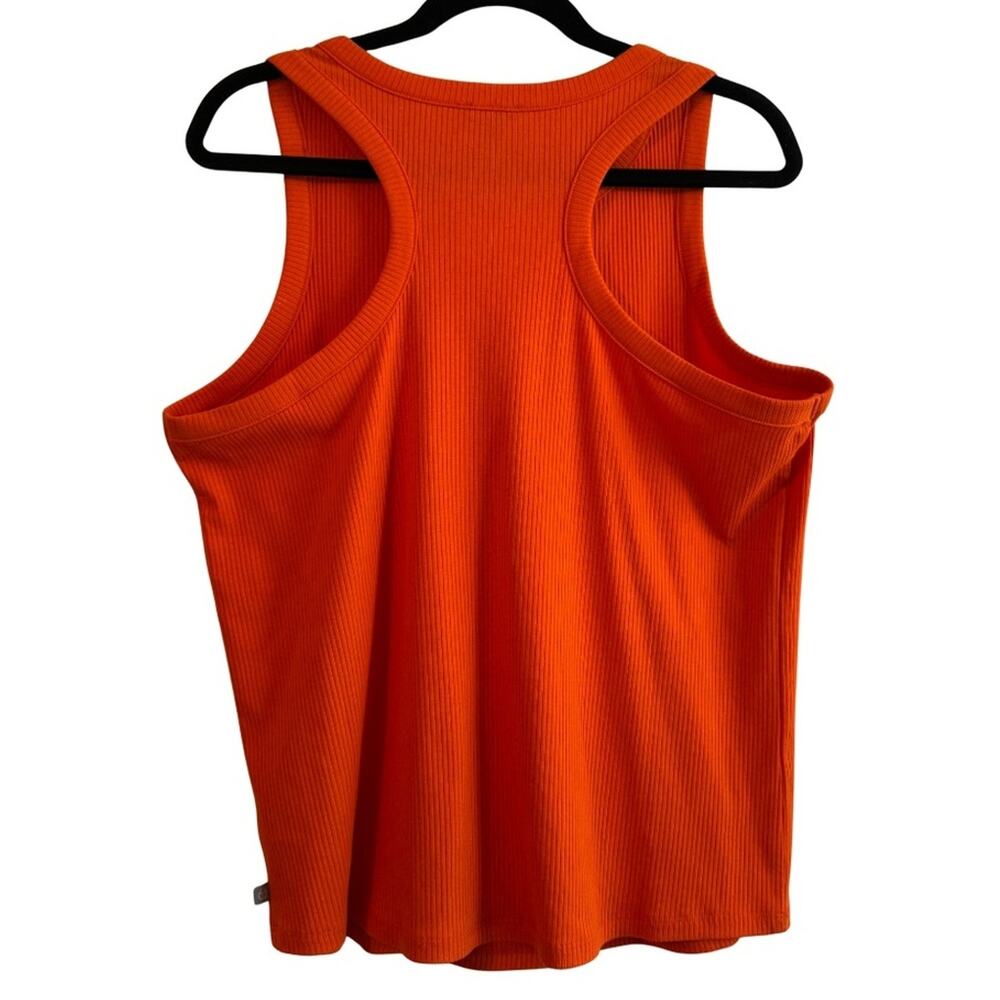 Talbots Ribbed Racerback Orange Tank Top Size 1X NWOT - Picture 3 of 6